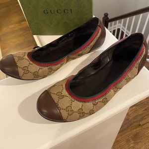 Monogram Gucci loafers